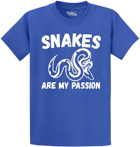 Men's Snakes are My Passion Blue T-Shirts