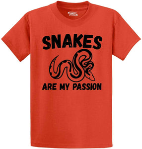 Men's Snakes are My Passion Orange T-Shirts