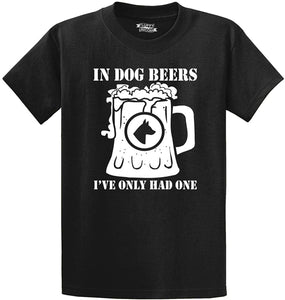 Men's in Dog Beers Only Had One Black T-Shirts