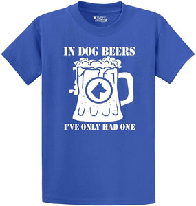 Men's in Dog Beers Only Had One Blue T-Shirts