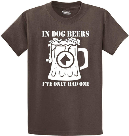 Men's in Dog Beers Only Had One Brown T-Shirts