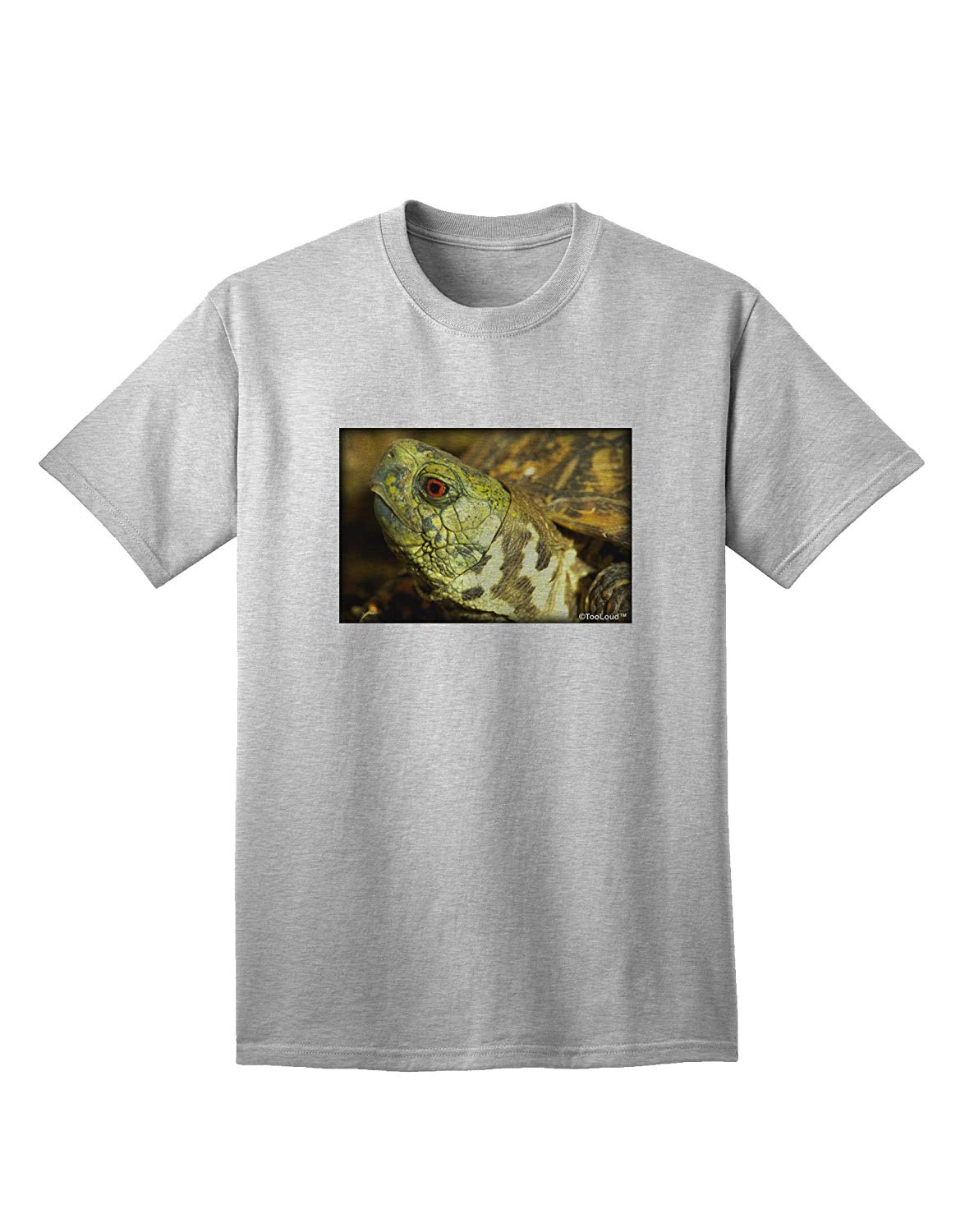 Menacing Turtle Adult Gray T-Shirts