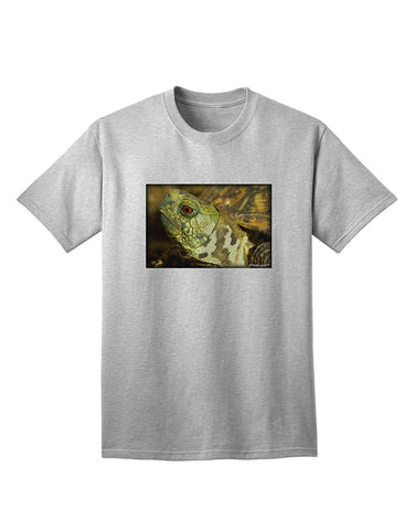 Menacing Turtle Adult Gray T-Shirts