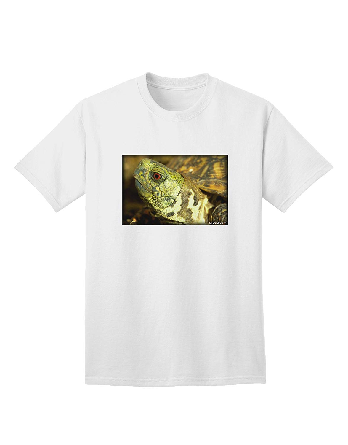 Menacing Turtle Adult White T-Shirts