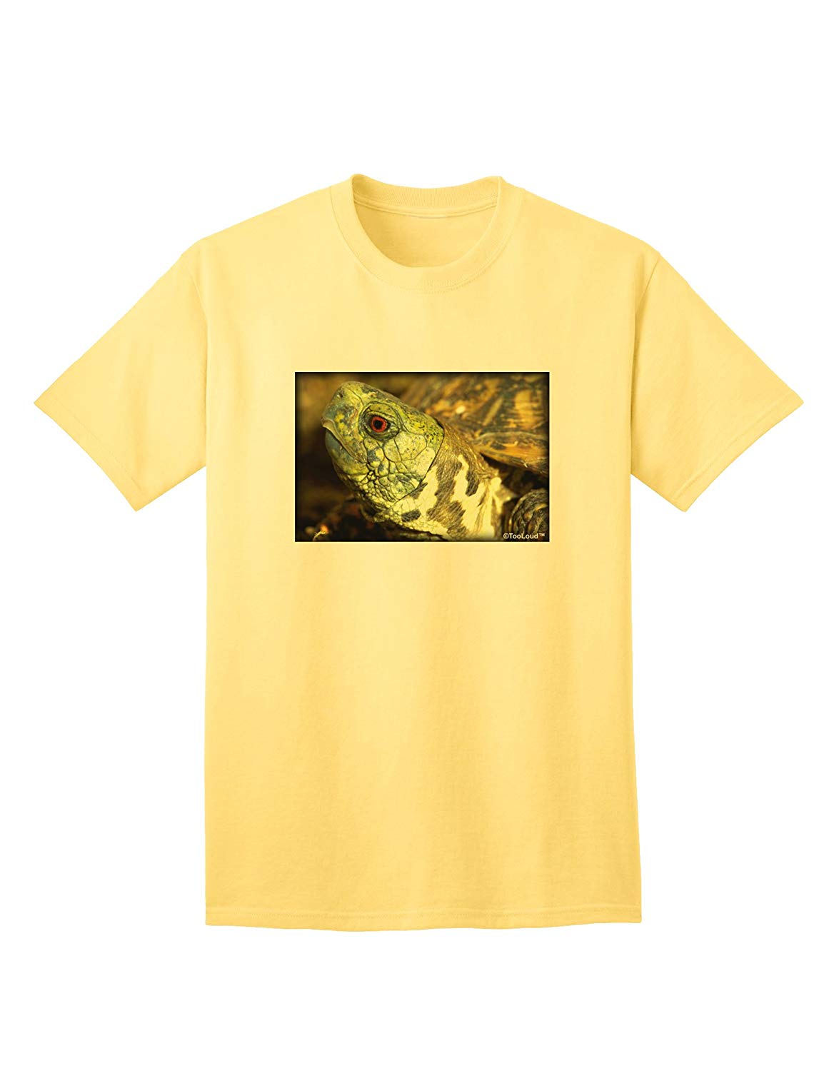 Menacing Turtle Adult Yellow T-Shirts