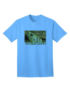 Menacing Turtle with Text Adult Blue T-Shirts