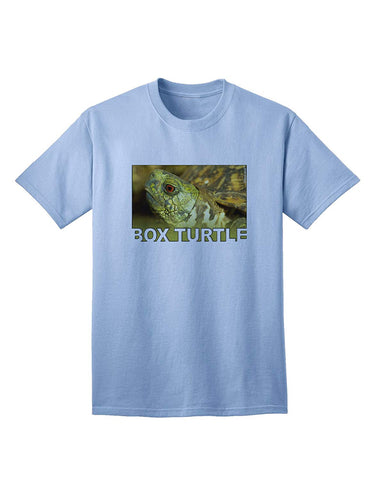 Menacing Turtle with Text Adult Blue T-Shirts