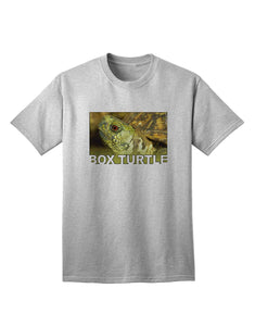 Menacing Turtle with Text Adult Gray T-Shirts