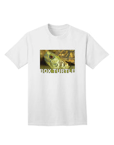 Menacing Turtle with Text Adult White T-Shirts