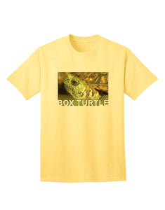 Menacing Turtle with Text Adult Yellow T-Shirts