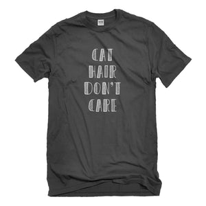 Mens Cat Hair Don't Care Grey T-Shirts