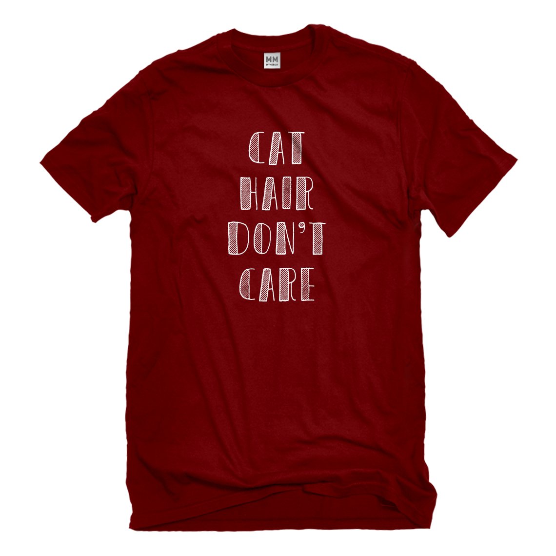 Mens Cat Hair Don't Care Red T-Shirts