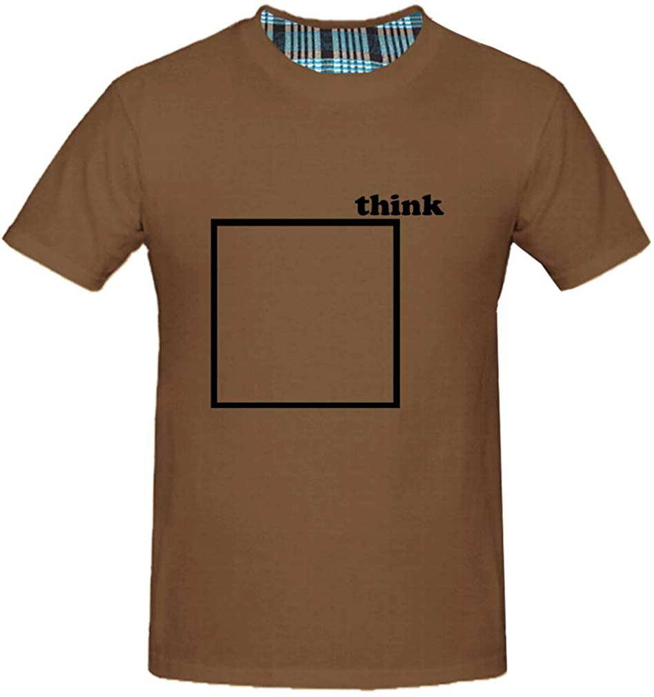 Mens Cotton Crew Neck Brown T-Shirts