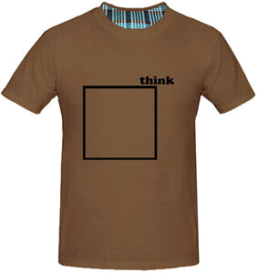 Mens Cotton Crew Neck Brown T-Shirts