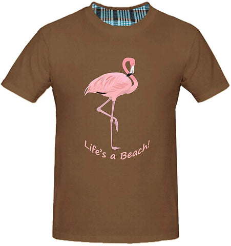 Mens Cotton Top Brown T-Shirts