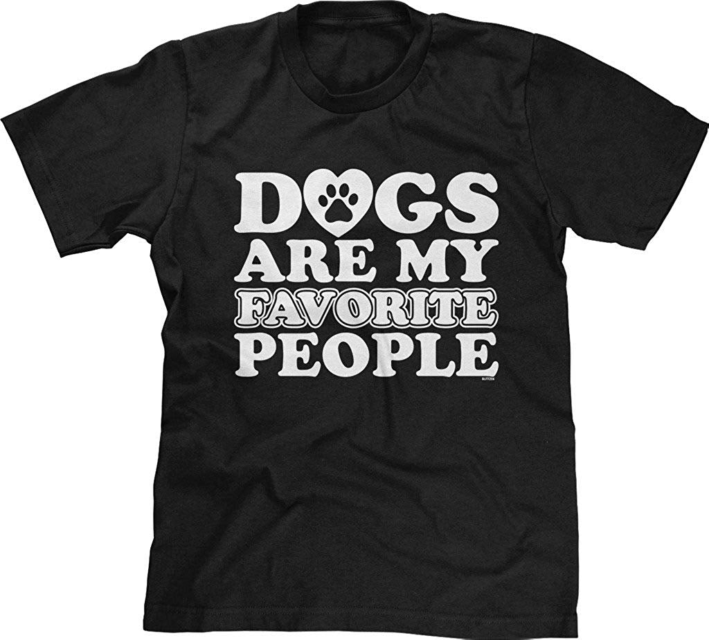 Mens Dogs are My Favorite People Black T-Shirts