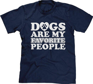 Mens Dogs are My Favorite People Blue T-Shirts