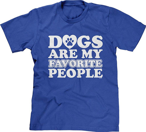 Mens Dogs are My Favorite People Blue T-Shirts