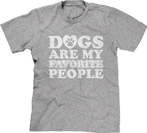 Mens Dogs are My Favorite People Gray T-Shirts