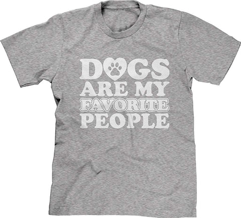 Mens Dogs are My Favorite People Gray T-Shirts