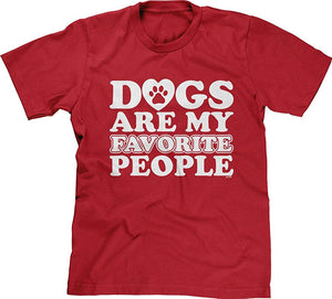 Mens Dogs are My Favorite People Red T-Shirts