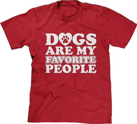 Mens Dogs are My Favorite People Red T-Shirts