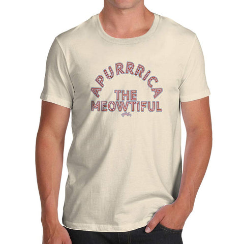 Mens Humor Novelty Graphic Sarcasm Funny Apurrica The Meowtiful Nature T-Shirts