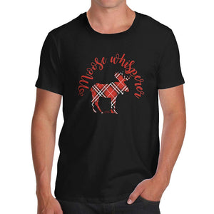 Mens Humor Novelty Graphic Sarcasm Funny Moose Whisperer Black T-Shirts