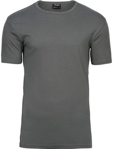 Mens Interlock Short Sleeve Grey T-Shirts