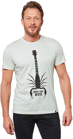 Mens Scorpion Guitar Print White T-Shirts