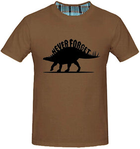 Mens Short Sleeve Crew Neck Brown T-Shirts